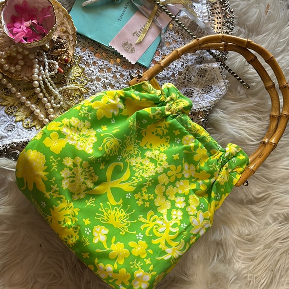 Lilly Pulitzer Handbags - True Vintage 70’s Pulitzer De Lanthe Printed Purse Bamboo 60’s Bermuda Bag Tote